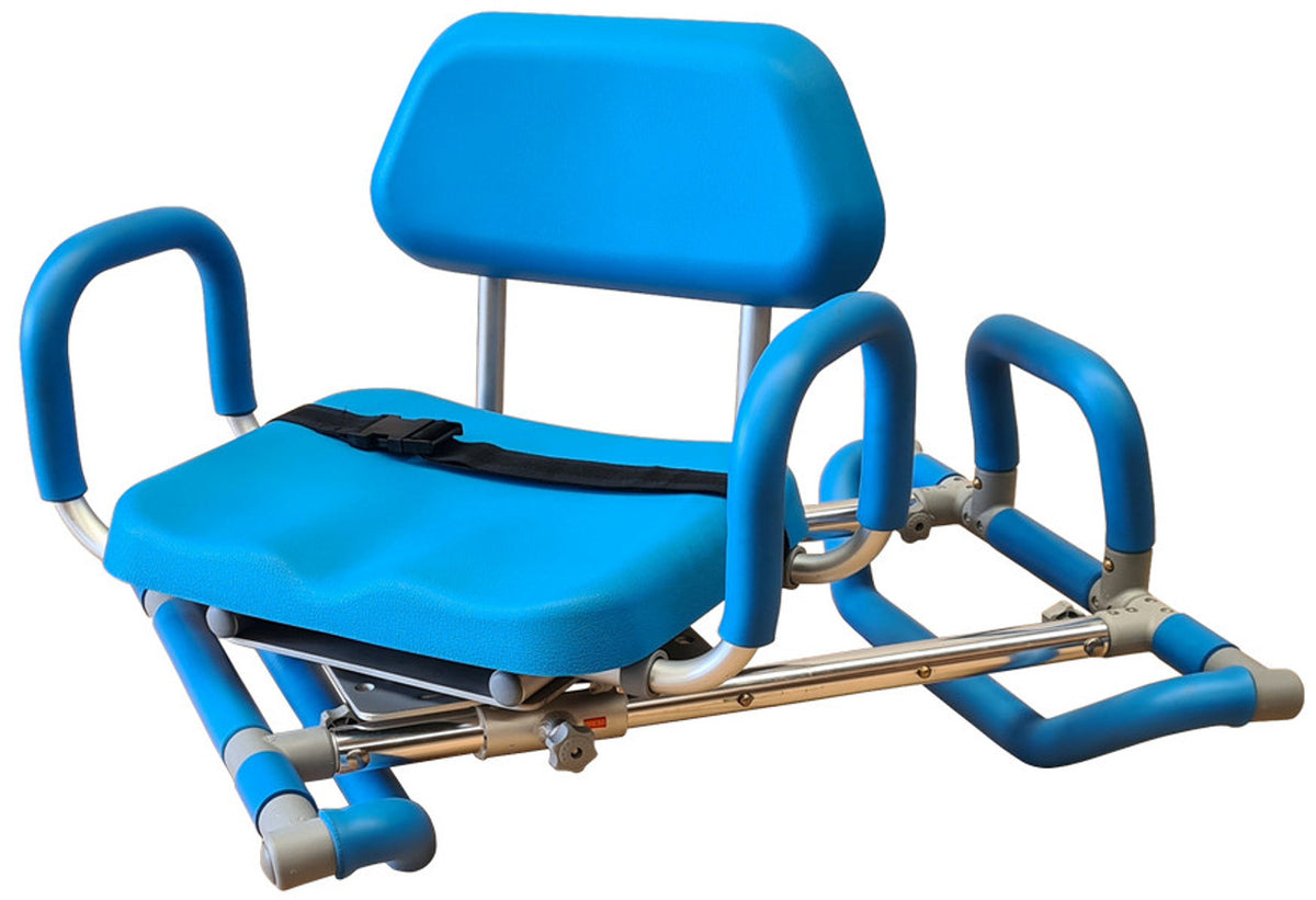 Padded Rotating Sliding Bath Seat for Shower Comfort Get About Mobility