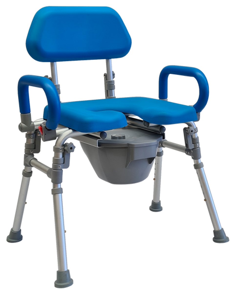 Deluxe Foldable Commode Shower Chair Get About Mobility