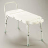 Plastic transfer bench with soap holder for shower or bath