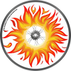 Retro Flames Wheel Cover
