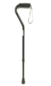Offset Handle Walking Stick With Foam Grip