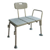 Bariatric transfer bench with backrest and stainless steel frame