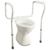 Toilet frame with armpads and can be attached to toilet