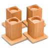 Quality English hardwood blox bed raisers 130mm high as a set of 4