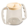 Clear plastic mug with removable lid with spout
