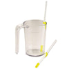 Two pack plastic one way straws